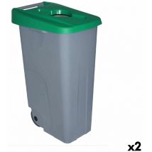 Poubelle sur roues Denox 110 l vert 58 x 41 x 89 cm