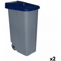 Blue Wheelie Bin 85 l 58 x 41 x 76 cm (2 Units) - Brand ean : 4899888666844 - Denox