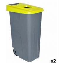 Poubelle à roulettes 85 l Jaune 58 x 41 x 76 cm - Brand ean : 4899888666837 - Denox