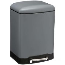 Poubelle à pédale métal 6l ariane gris anthracite - 5 Five