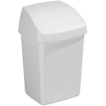Poubelle Sunware Delta avec couvercle basculant 10L Blanc