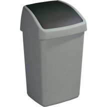 Poubelle grise avec couvercle basculant Delta 25 litres