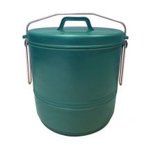 Aluminium et plastiq poubelle compost 16L verte