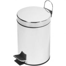 Metaform - Poubelle corbeille à papier pour salle de bain 3 l en acier inox bureau cuisine