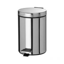 Poubelle à pédale ronde - Décor : Chromé - Matériau : Inox Rossignol