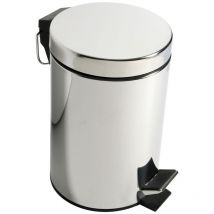 Poubelle de 3 litres en acier poli avec couvercle et - Inda