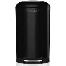 Poubelle de cuisine Cubo Acier inoxydable Fermeture automatique Noir 30 l