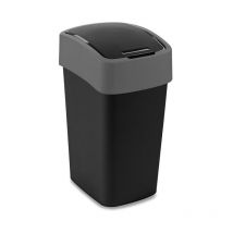 Flip 25 l Rectangulaire Plastique Noir, Gris - Curver