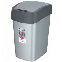 186133 poubelle flip bin 10 l gris - Curver
