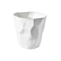 Ymyny - Poubelle de bureau, protection de l'environnement poubelle en plastique de bureau de chambre à coucher irrégulière (blanc)