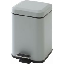 Poubelle grise de 3 litres avec fond amovible Feridras 151058 Gris