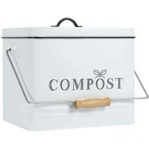 Poubelle de cuisine à compost vintage 10 litres