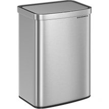 Songmics - Poubelle de Cuisine Automatique 50 l, en Acier, Filtres à Charbon, Fermeture en Douceur, Argent