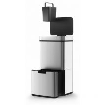 Poubelle De Cuisine Automatique narvik Argent Acier inoxydable 75 l