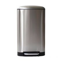 Silumen - Poubelle de Cuisine Inox à pédale 30L - Rectangle