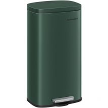 SONGMICS Poubelle Cuisine 30L, Poubelle à Pédale, avec Couvercle à Fermeture en Douceur, Seau Intérieur, en Acier, Vert