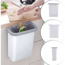 Poubelle de cuisine- Poubelle suspendue en plastique (pp) de 10L pour la cuisine/le bureau/la salle de bain/la voiture/la poussette