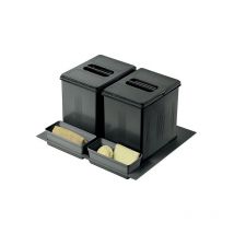 Poubelle de cuisine pour tiroir 2 bacs - 2 x 15 litres Inoxa