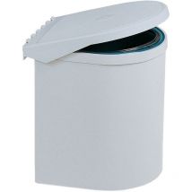 Poubelle de porte pivotante automatique - 13 l - Décor : Gris - Matériau : Plastique Elletipi