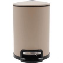 Poubelle de salle de bain métal mat Taupe 3L