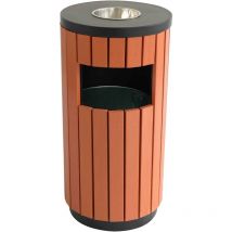 Poubelle d'extérieur avec cendrier 29 l