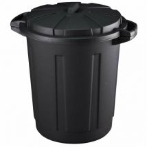 Mondex - Poubelle Communautaire Noire 80 Litres Avec Couvercle