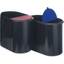 Helit - Corbeille à papier H6103993 29 l plastique noir, bleu 1 pc(s)