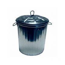 Poubelle en fer blanc avec flic. L 62 Ladydoc 03478