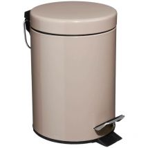 Poubelle ronde métal 3l colorama taupe - 5 Five