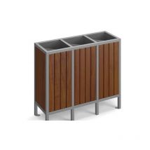 Poubelle extérieur pour tri sélectif onyx iii 56l