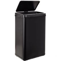 Poubelle intelligente sans pieds avec ouverture automatique ou contact manuel, 50 l, hauteur : 67,5 cm (x35,5 x 26), noir. - Noir