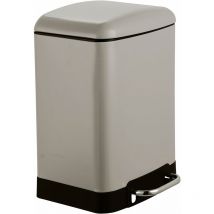 Poubelle LT.6 gris tourterelle avec pédale de fermeture lente