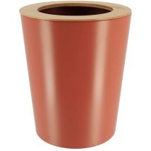 Poubelle metal evasee avec couvercle bambou 5l - terracotta bambou Tendance