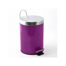 Poubelle à pédale Inox 3L Violet MSV