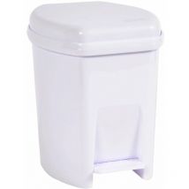 Poubelle plastique 6 l blanc