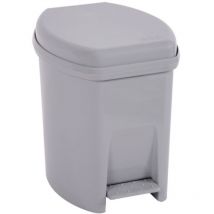 Poubelle 6 litres Gris Beton Pedale+Seau - EDA