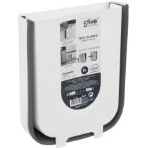 Poubelle rétractable 8l noir et blanc - 5five