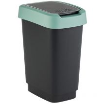 Poubelle Rotho Twist 25L Vert Gui/Anthracite
