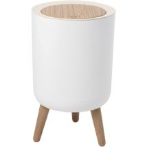 Poubelle sur pied de salle de bain touch 7L MALMO Couleur bois