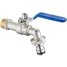 Sjqka - 1/2'' Inch Premium Brass Water Faucet, Rust and Freeze Resistant for Garden, Washing Machine, Rain Barrel