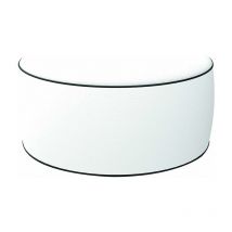 King Home - pouf blanc 53X53X23 cm