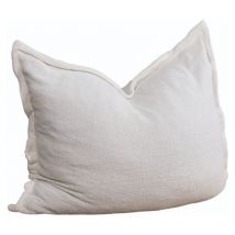 Bananair - Pouf Bouclette déhoussable - 140x180 cm Blanc cassé