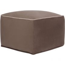 Beliani - Pouf Carré Moderne Rembourrage Billes eps en Velours Marron Dareyn