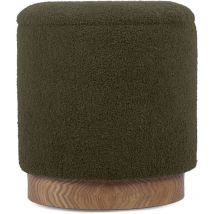 Sicaan - Pouf coffre juliette tissu bouclette kaki