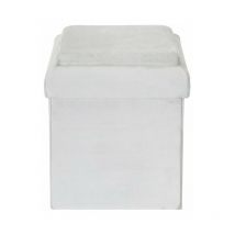 Coffre Pouf Pliable Compatible Brique Gris