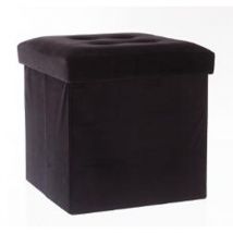 Pegane - Pouf coloris noir - Dim : L.38 x l.38 x h.38 cm