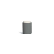 Pouf comfy round in resina Monacis h 54 cm. vari colori - Combinazione: Grigio con top grigio o bianco