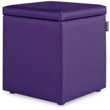 Pouf Cube Rangement Similicuir Lilas 1 unité Lilas