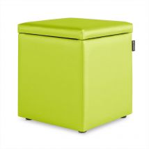 Pouf Cube Rangement Similicuir Vert 1 unité Vert