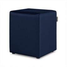 Pouf Cube Similicuir Marine 1 unité Marine